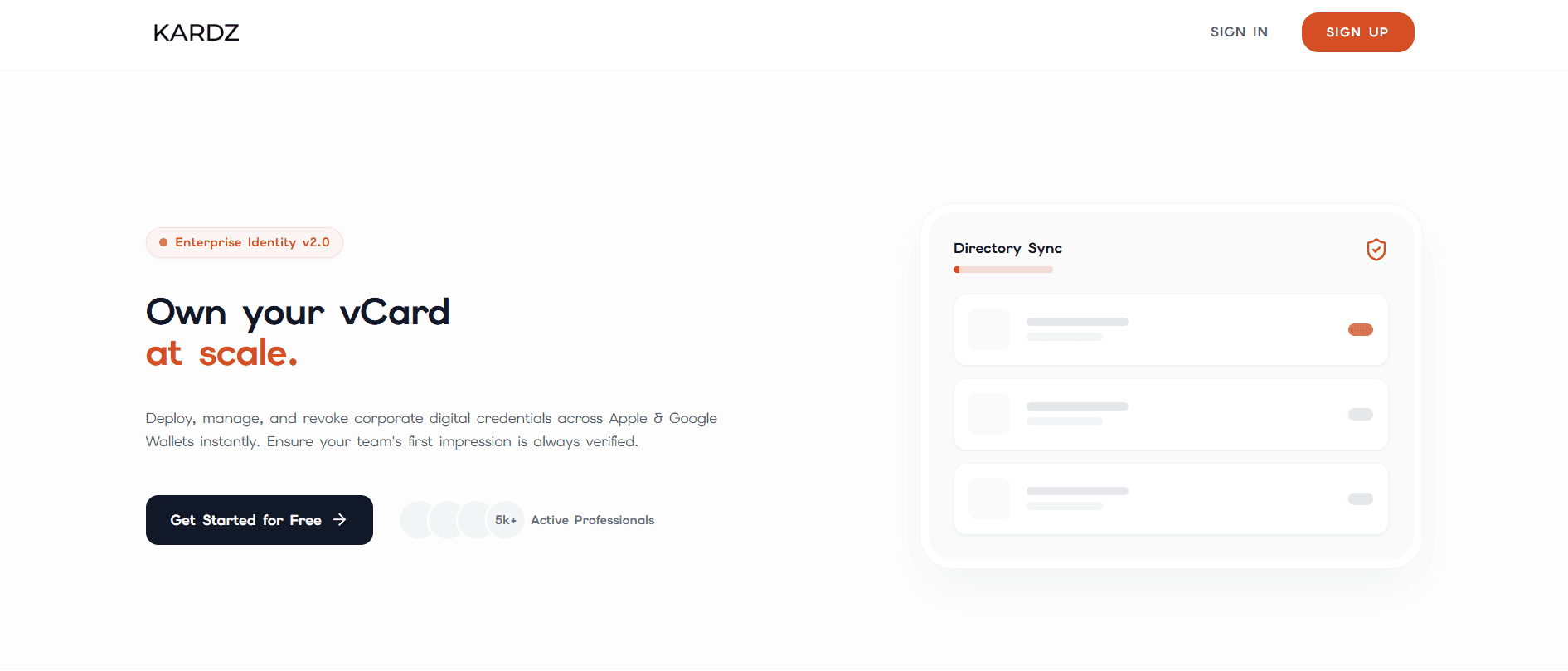 KARDZ – Enterprise Digital Business Card & Wallet Platform