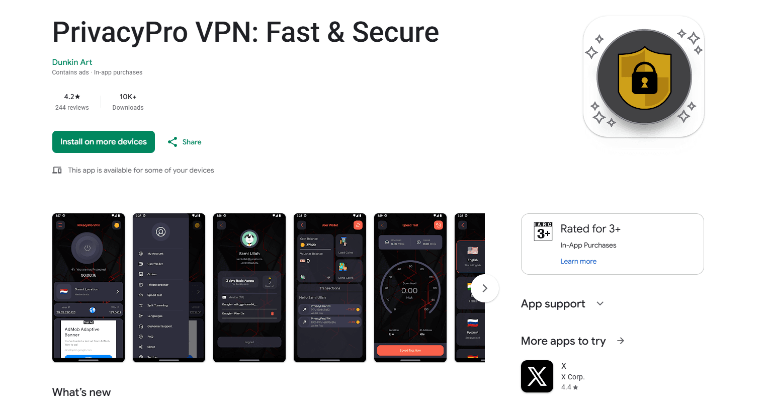 PrivacyPro VPN: Fast & Secure